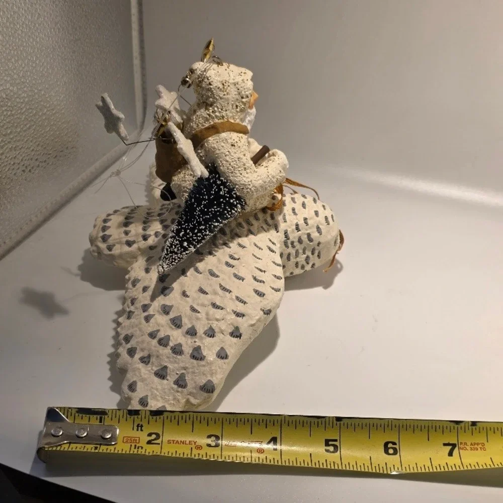 Dept 56 Father Frost Santa on Flying Owl‎ Ornament Christmas Decor 10 Inch